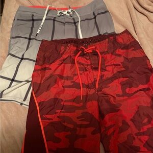 2 pck American Eagle Outfitters Red and Gray swimwear